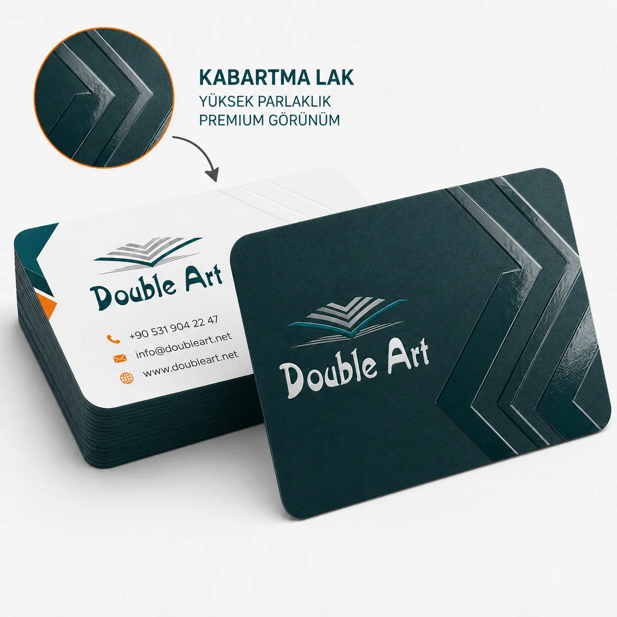 Kabartma Laklı Kartvizit Baskısı